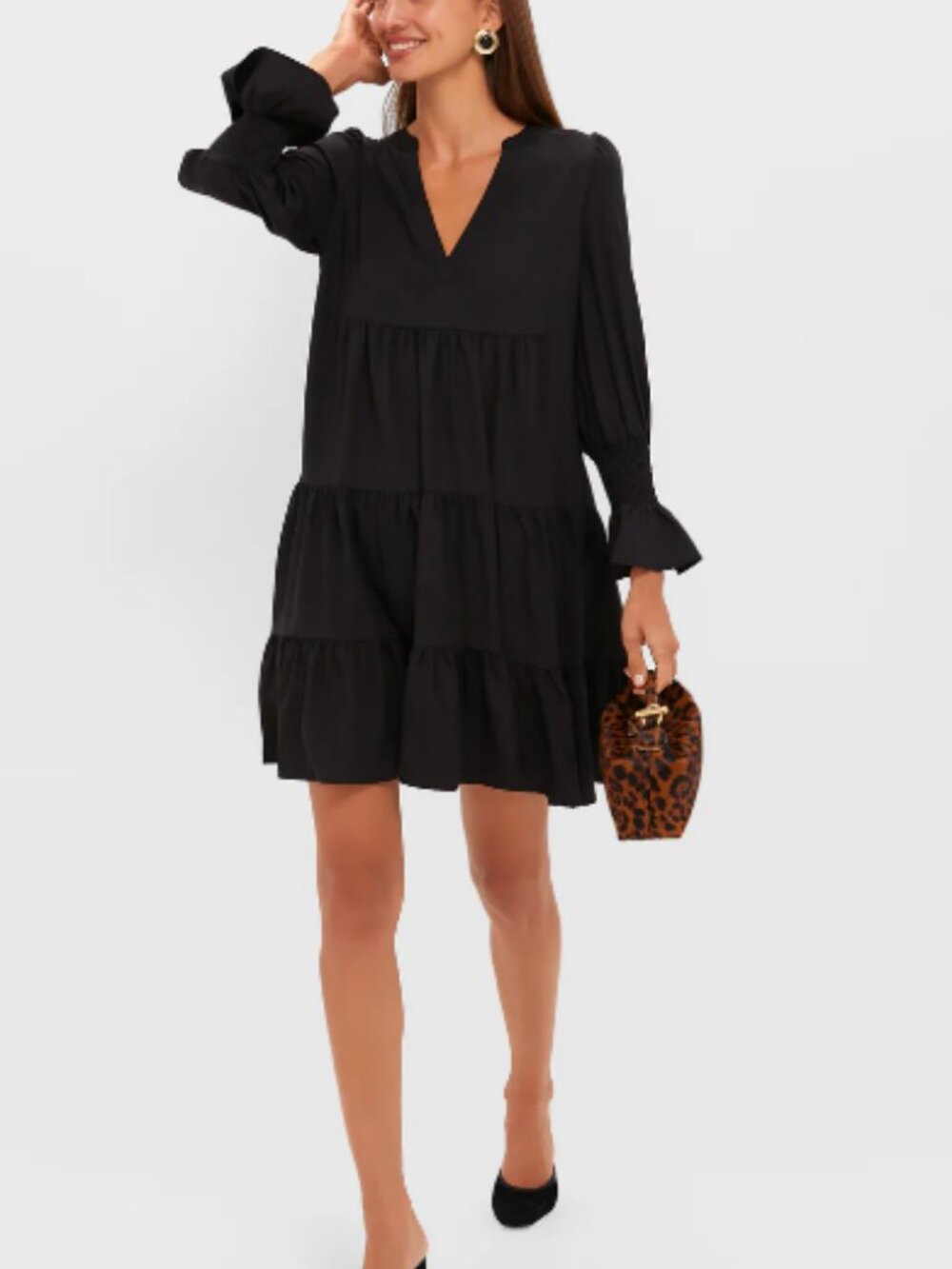 TUCKERNUCK POMANDER PLACE Black Crepe Kenzo Dress LBD S